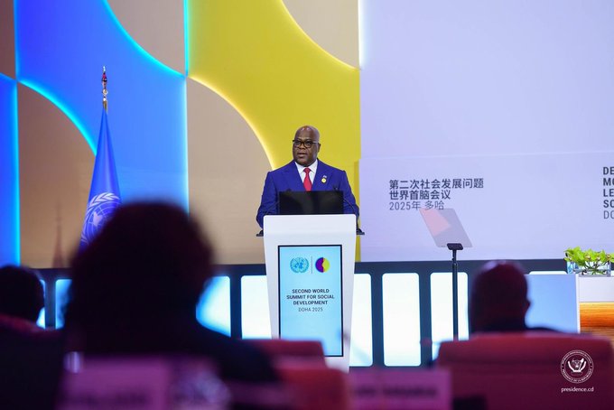 « Félix Tshisekedi au Sommet Mondial du Qatar : La RDC met la dignité humaine au cœur de son développement social »