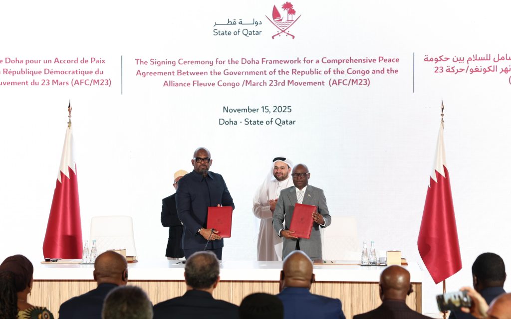 Doha : Signature du Cadre de Doha pour la paix entre le Gouvernement de la RDC et la rébellion de l’AFC-M23