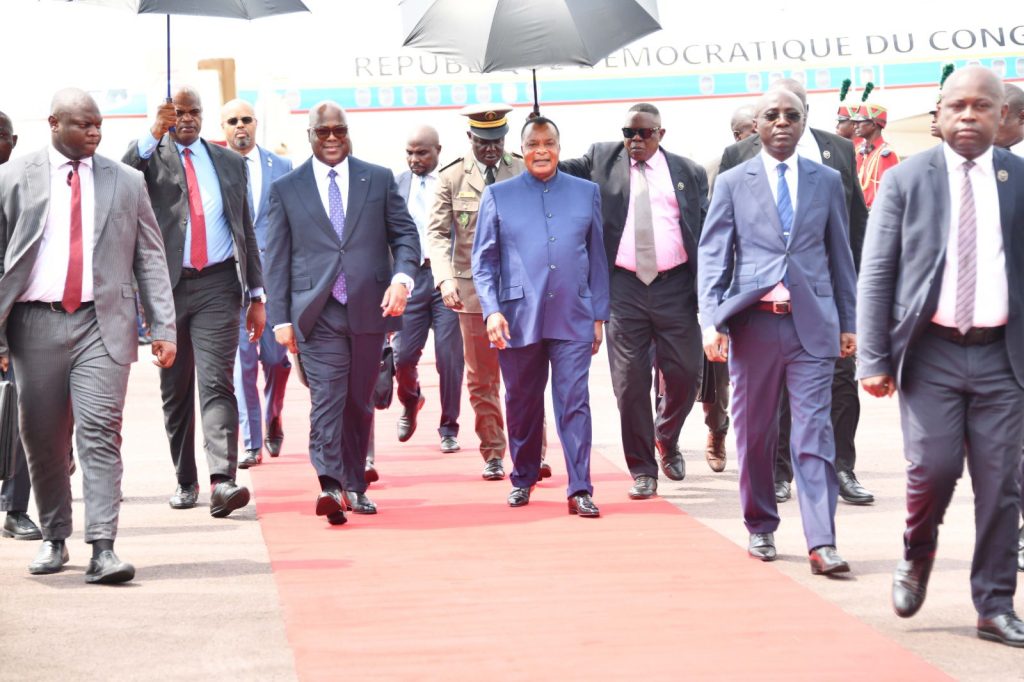 Le Président Félix Tshisekedi reçu par son homologue Denis Sassou Nguesso à Oyo