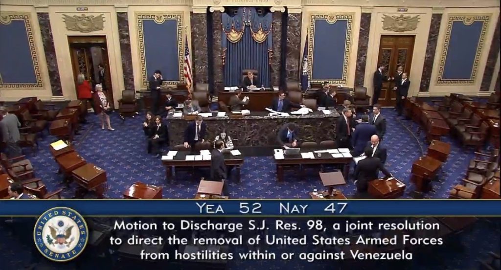 Venezuela : Le Sénat américain adopte une résolution pour bloquer les capacités du président Donald J. Trump