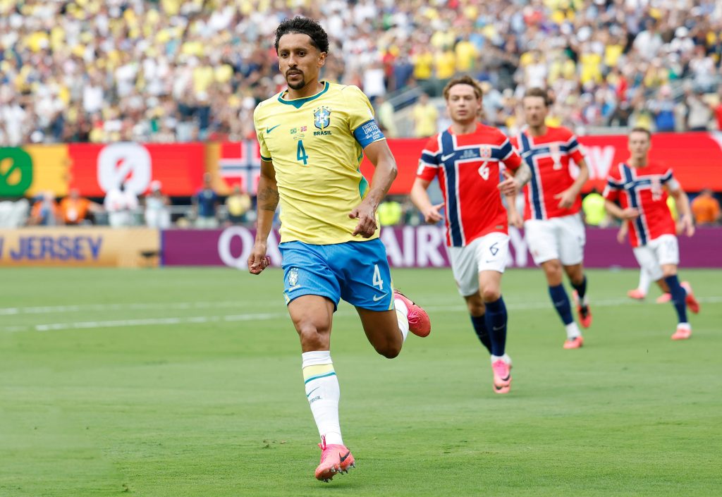 Marquinhos : « Il est temps de tirer les leçons de cette défaite et de présenter nos excuses au peuple brésilien » Marquinhos en action lors du match Brésil-Norvège, en huitièmes de finale de la Coupe du monde 2026. Crédits : Rafael Ribeiro/CBF