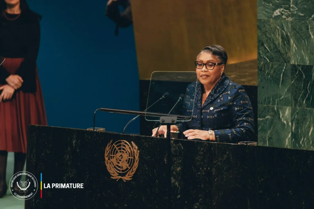 À la tribune de l’ONU, Judith Suminwa dénonce la guerre d’agression menée par le Rwanda contre la RDC et appelle au respect du droit international